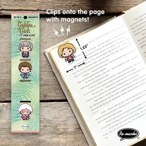 Remarks Golden Girls Set of 4 Magnetic Bookmarks